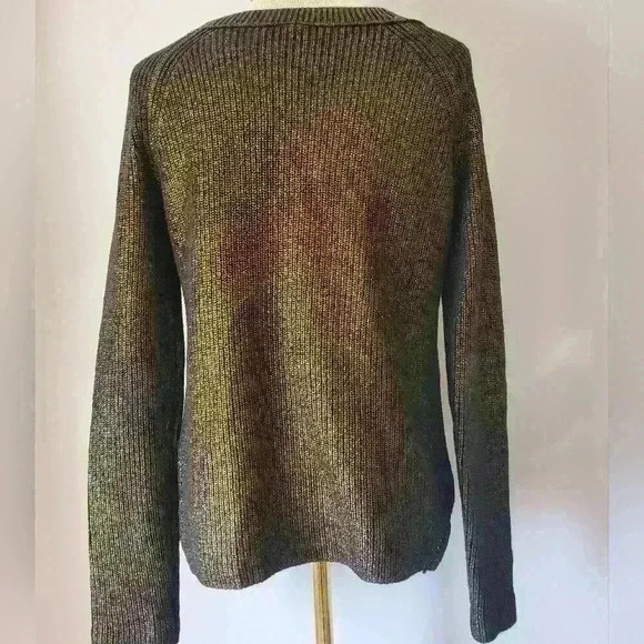 MARC CAIN gold/ black wool and cashmere sweater. Size N2 (US 6) - Picture 4 of 14